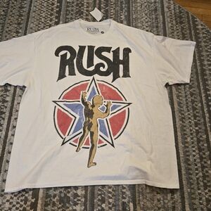 Rush Graphic T-Shirt in White Mens Size L/XL Nwt